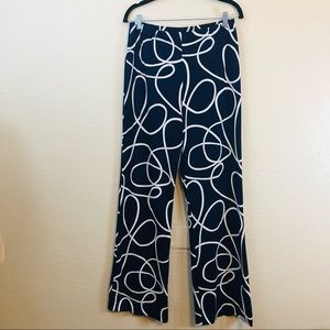 Vintage 70s wide leg spiral print pants